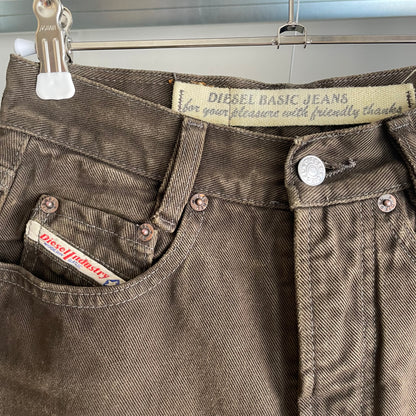 Brown Twill Pants Relaxed Fit