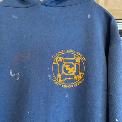 Painted and Distressed Sweatshirt Hoodie