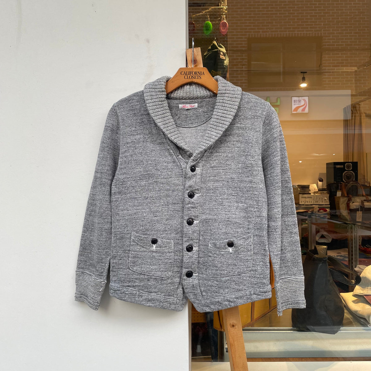 Shawl Collar Cardigan Gray