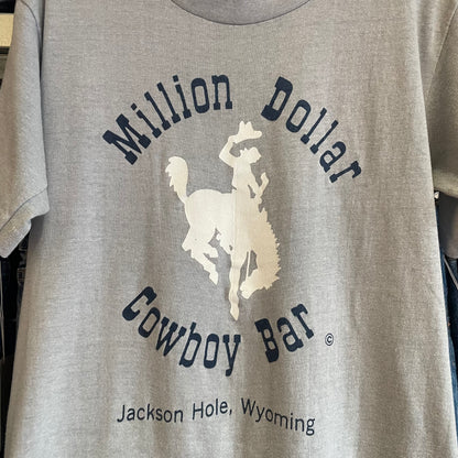 Cowboy Bar Western Graphic Tee Grey