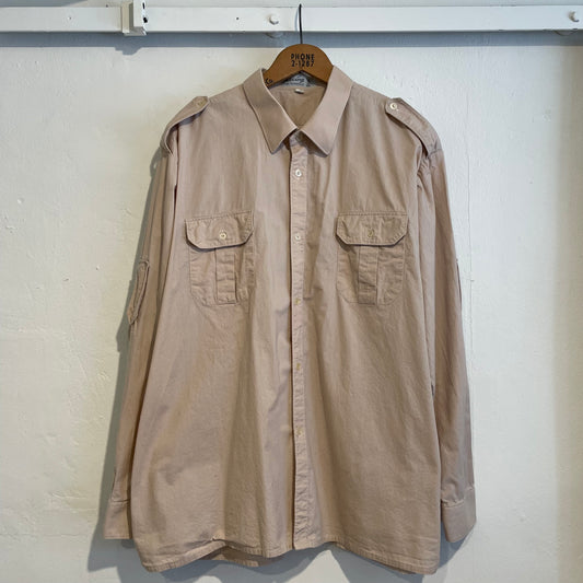 Double Pocket Shirt Pink Beige