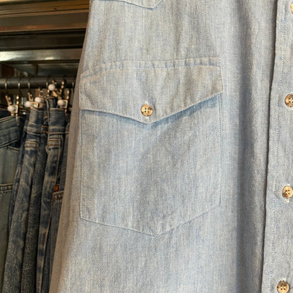 Chambray Western Shirt Blue