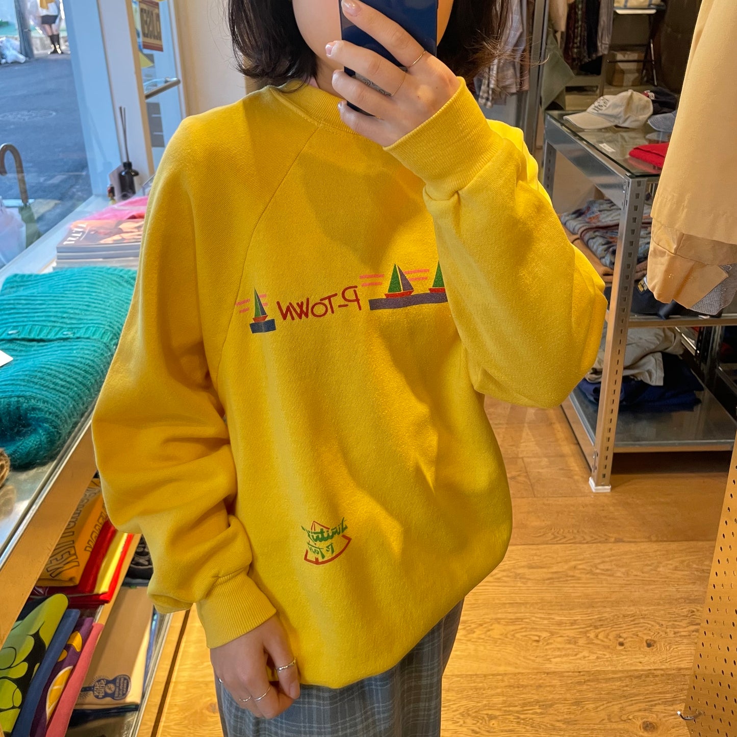 P-TOWN Printed Sweatshirt Yellow