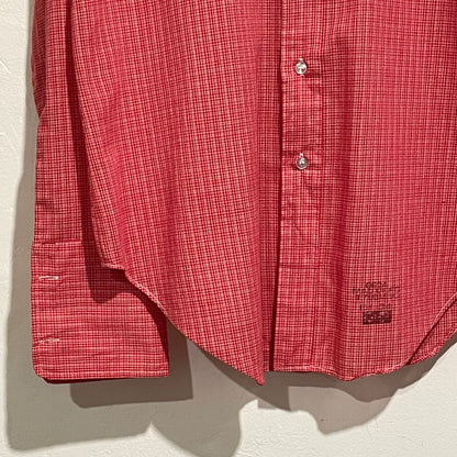 Polyester Cotton Checked Shirt Red