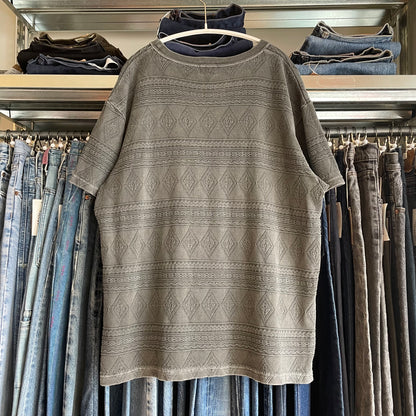 Diamond Jacquard Pocket Tee Black