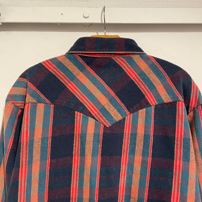 Pearl Snap Western Shirt Red/Navy