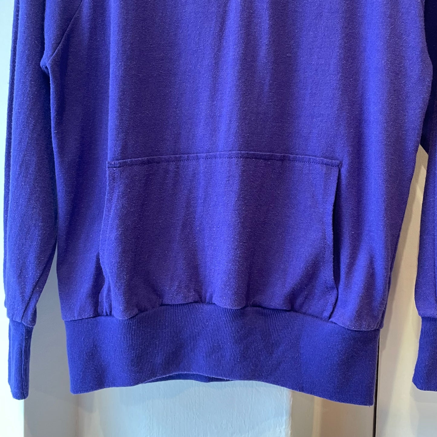 Raglan Long Sleeve Polo Shirt Purple