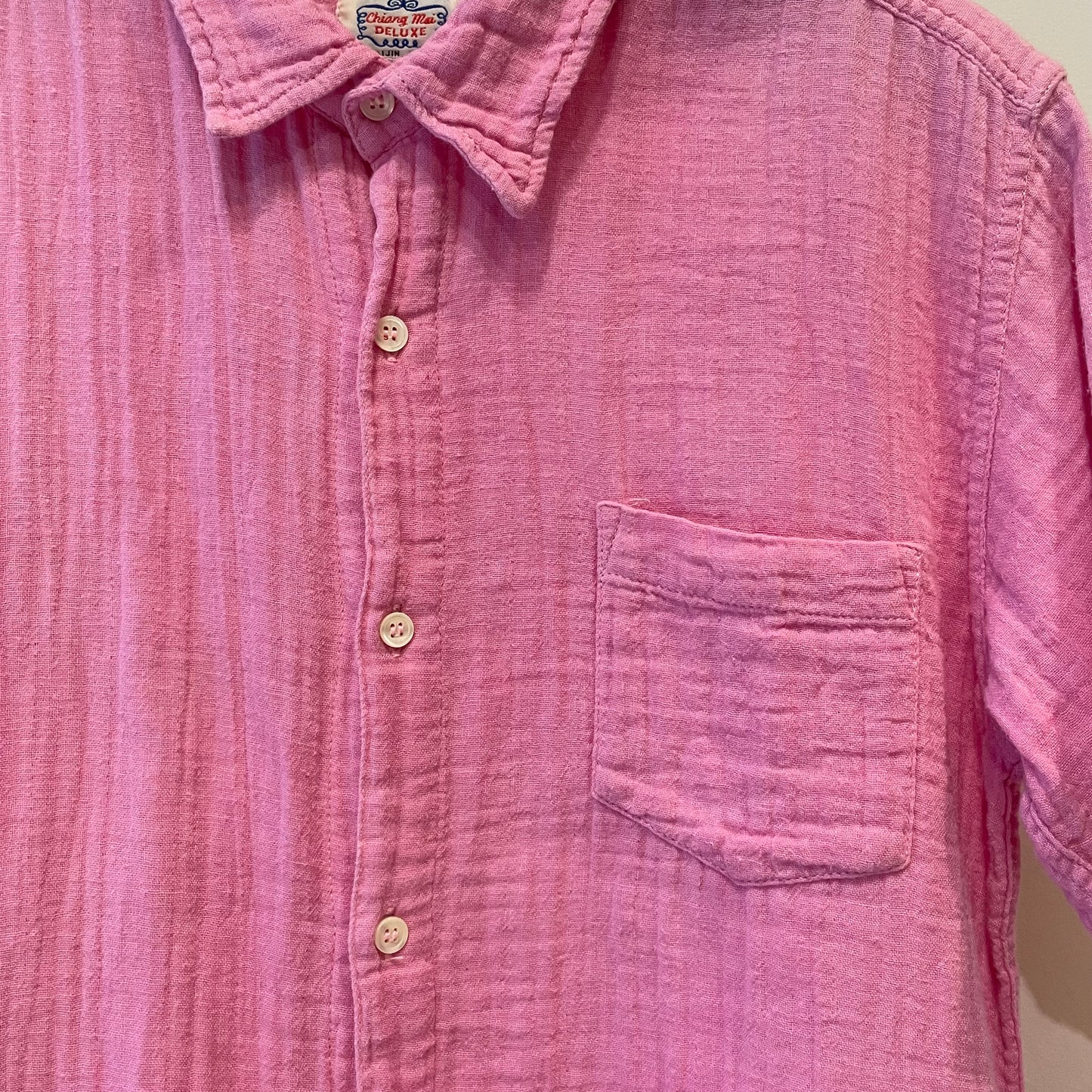 Gauze Short Sleeve Shirt Pink