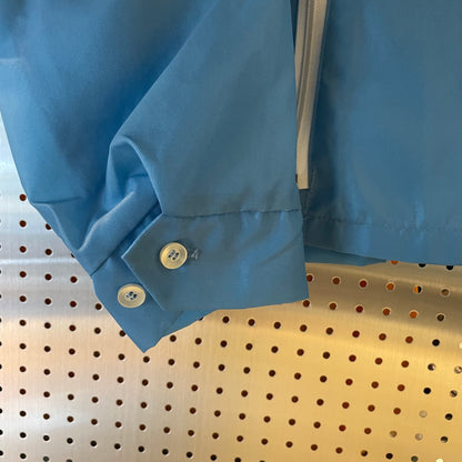 Contrast Zip Jacket Blue Nylon