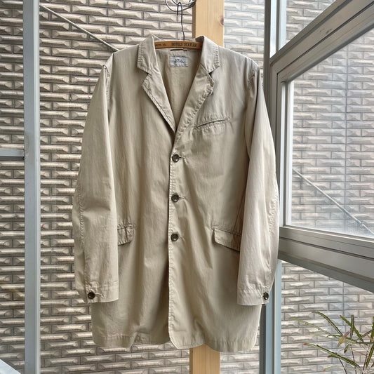 Cotton/Nylon Long Coat Beige