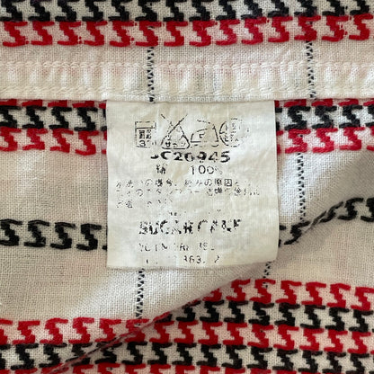 Red-Black Woven Striped Casual Shirt
