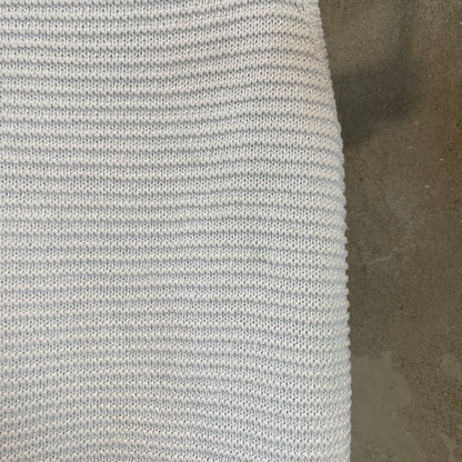 Cable Knit Sleeveless Sweater Vest White