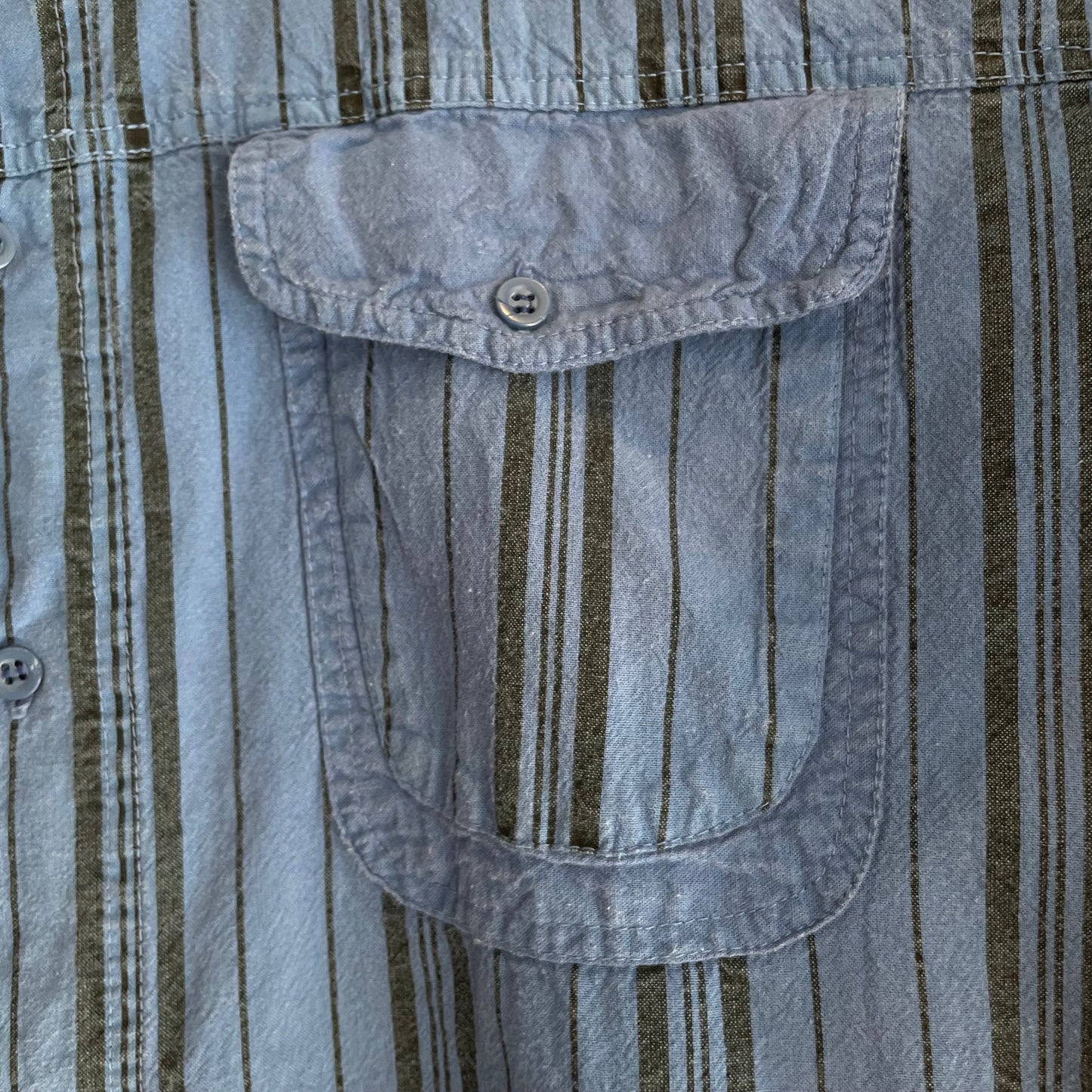 Stripe Shirt Blue Cotton