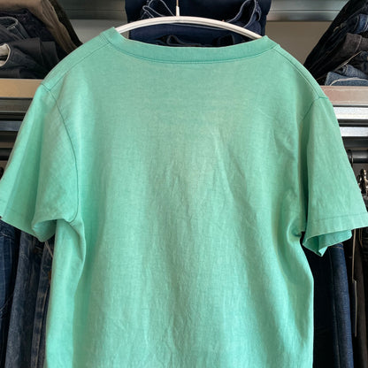 Poi Dog Cartoon Henley Tee Aqua 3-Button