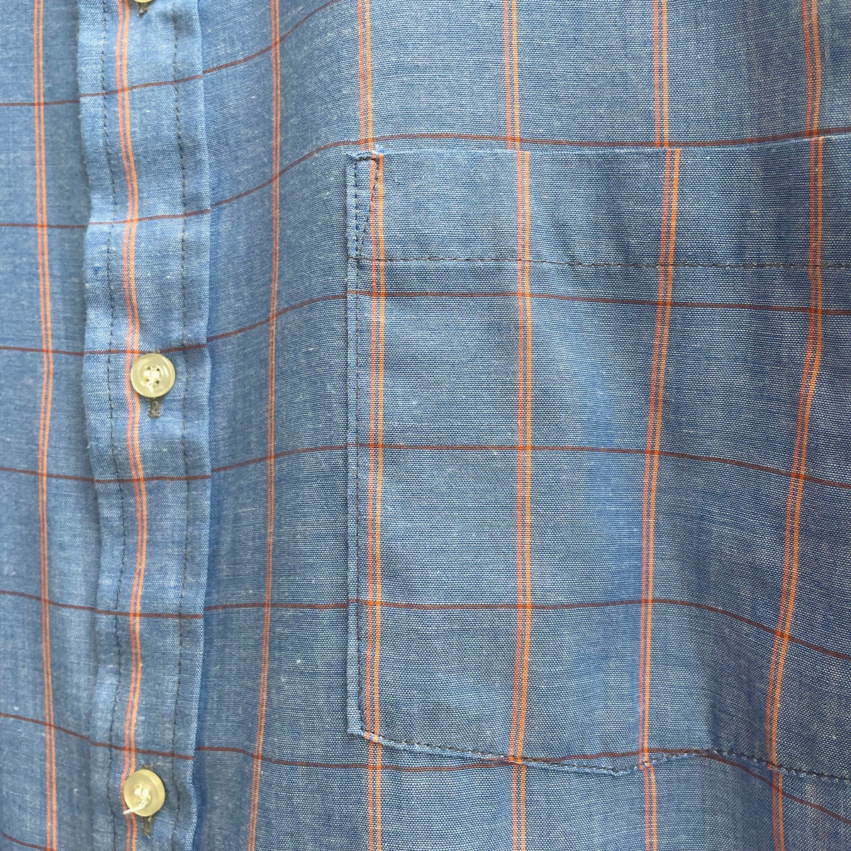 Button Down Shirt Short Sleeve Blue