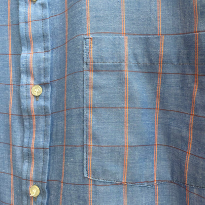 Button Down Shirt Short Sleeve Blue