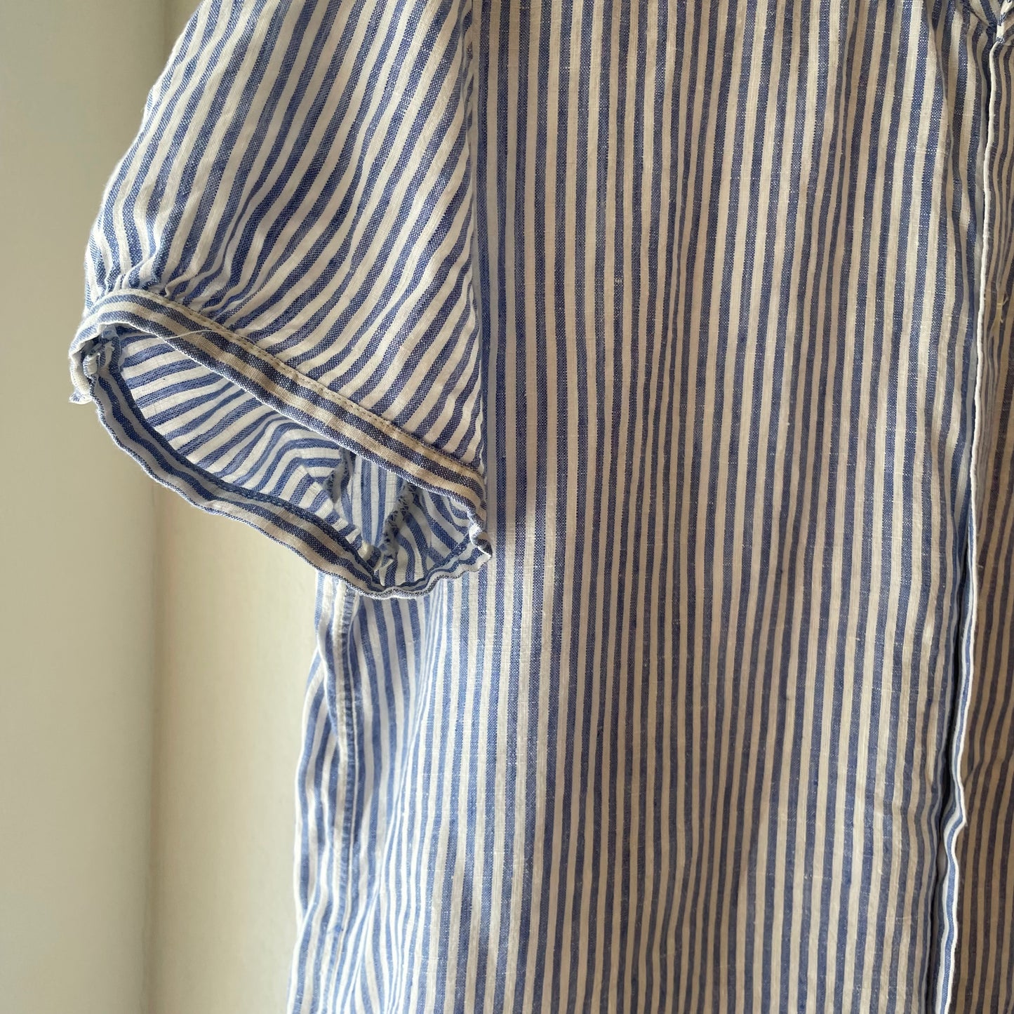 Stripe Linen Shirt Blue