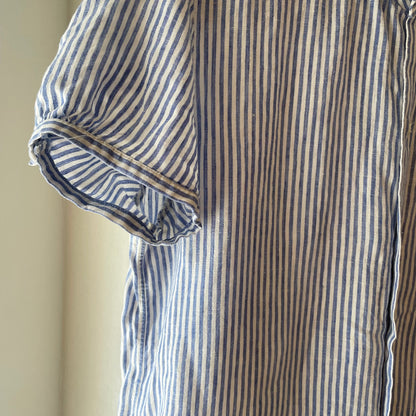 Stripe Linen Shirt Blue