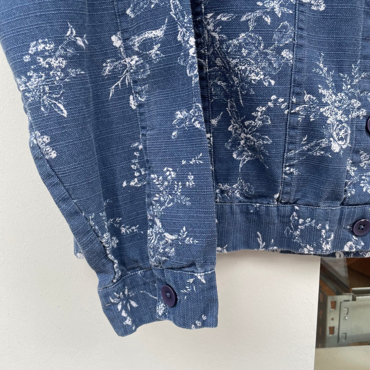 Floral Print Jacket Navy