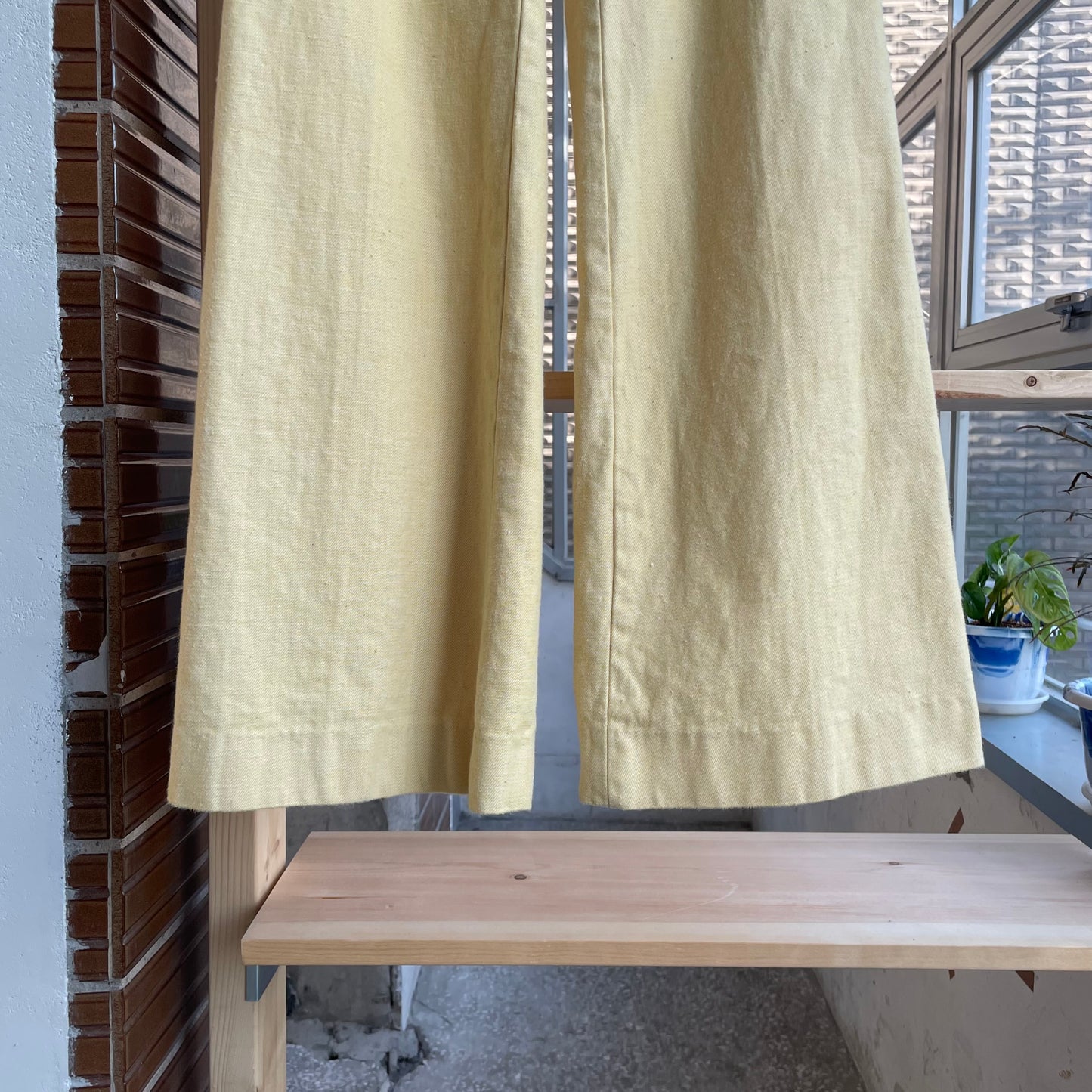 Euro Vintage Flare Pants Yellow