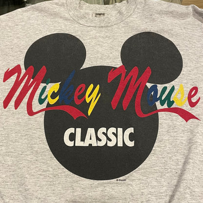 Mickey Mouse "Classic" Graphic Sweatshirt Gray