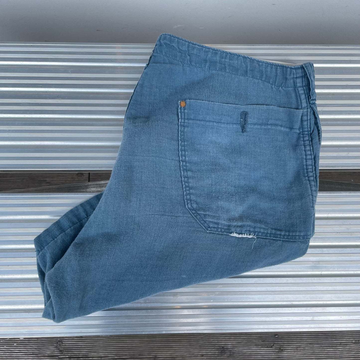 Linen Short Blue