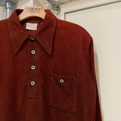 Velour Polo Shirt Burgundy