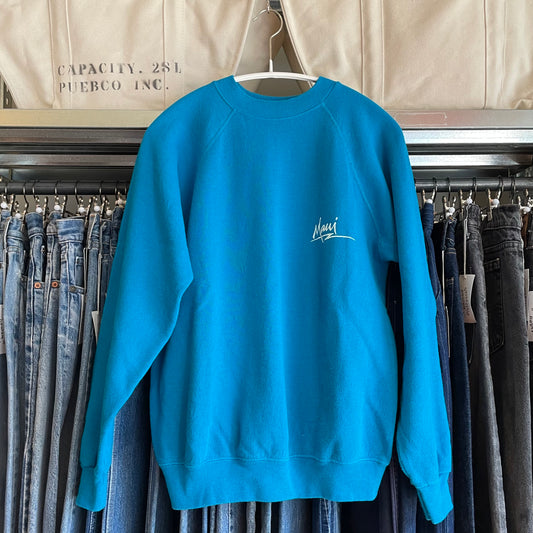 Maui Sweatshirt Teal Raglan Tubular