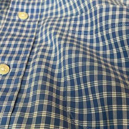 Button-Down Gingham Shirt Blue