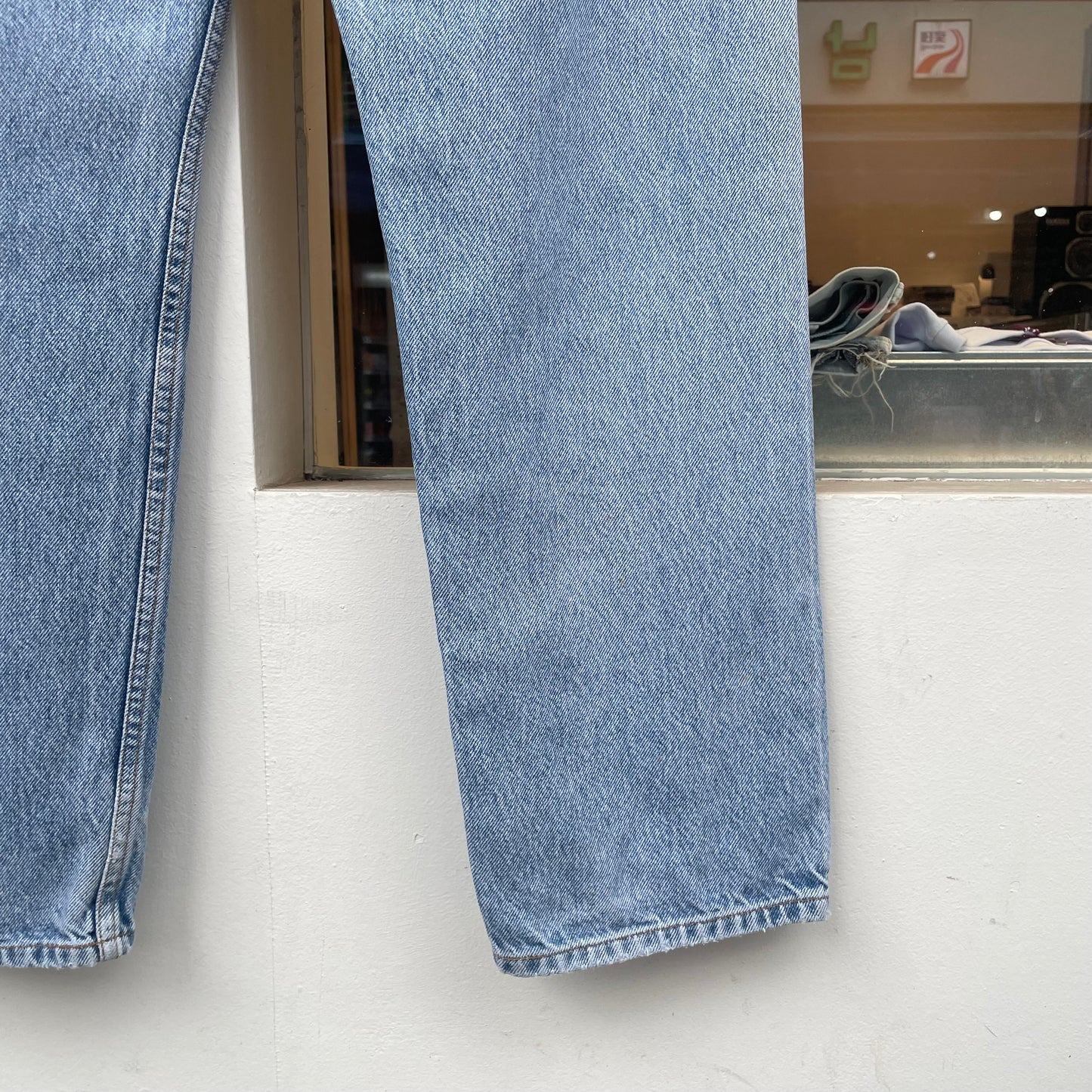 Faded Denim Straight Blue