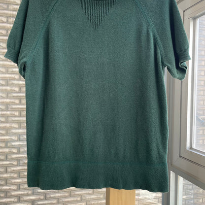 Short Sleeve Knit Green