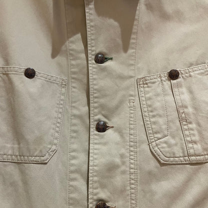 Utility Cotton Coverall Jacket Beige