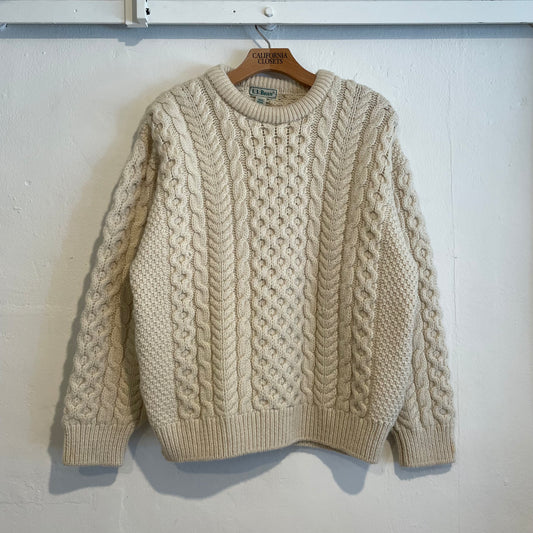 Fisherman Knit Sweater Ivory