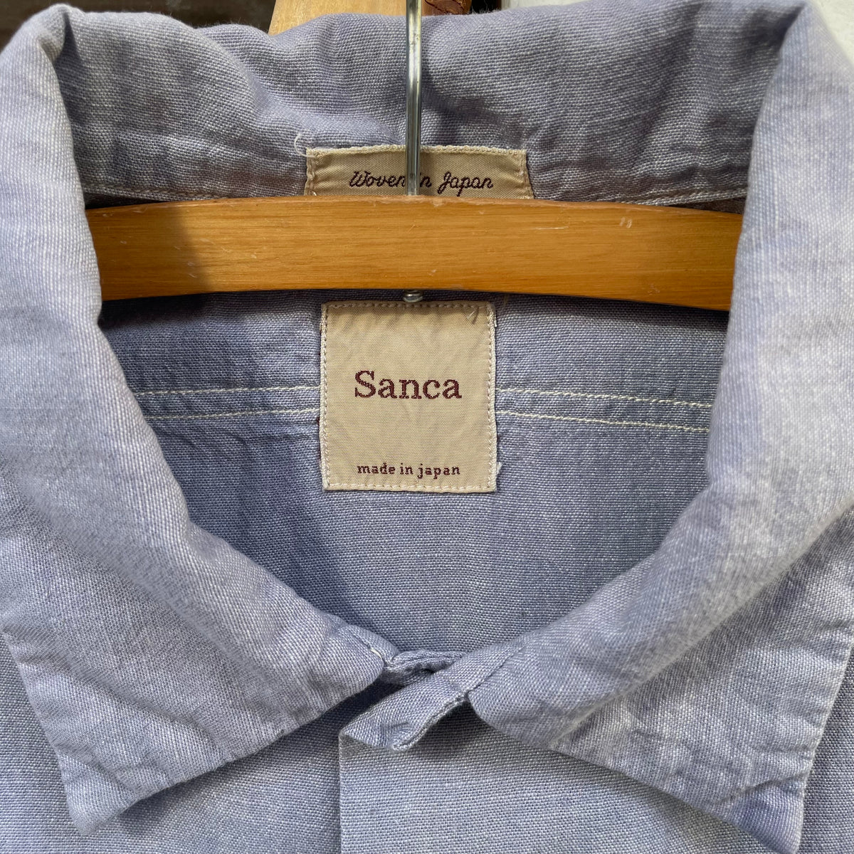 Contrast Pocket Work Shirt Short Sleeve Blue