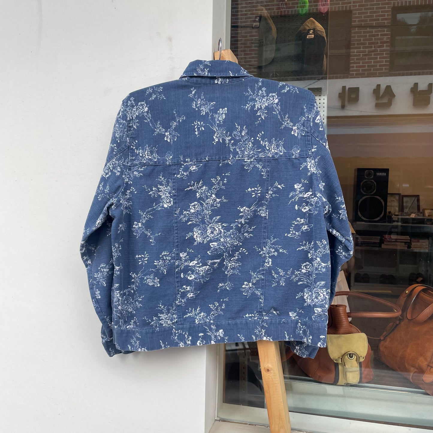 Floral Print Jacket Navy