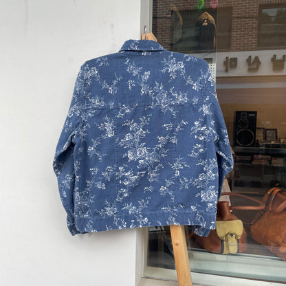 Floral Print Jacket Navy
