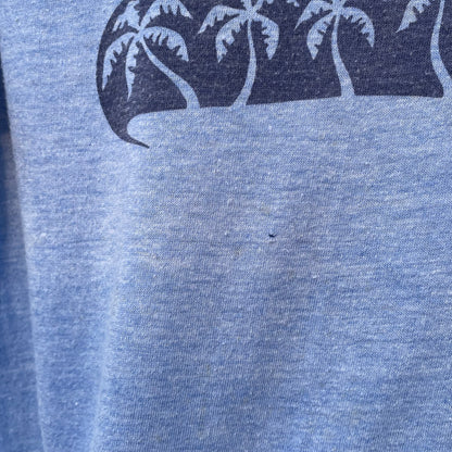 Ft. Lauderdale Florida Palm Sunset Souvenir Ringer Tee