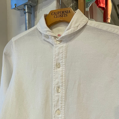 Round Collar Shirt White