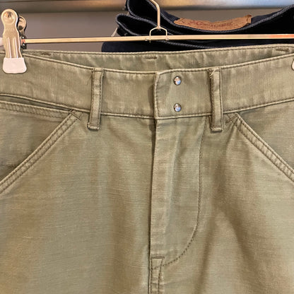 Utility Skirt Olive Green Cotton