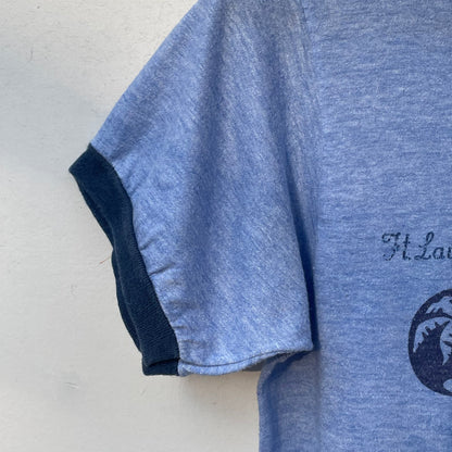 Ft. Lauderdale Florida Palm Sunset Souvenir Ringer Tee