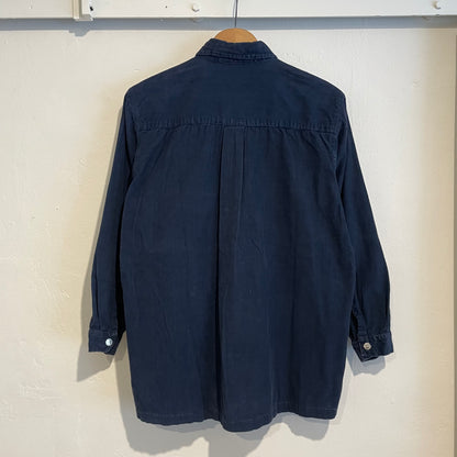 Courduroy Zip Pocket Shirt Navy