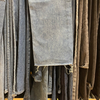 Ring Spun Jeans Mid Wash Blue Cut Off Ideal Zip