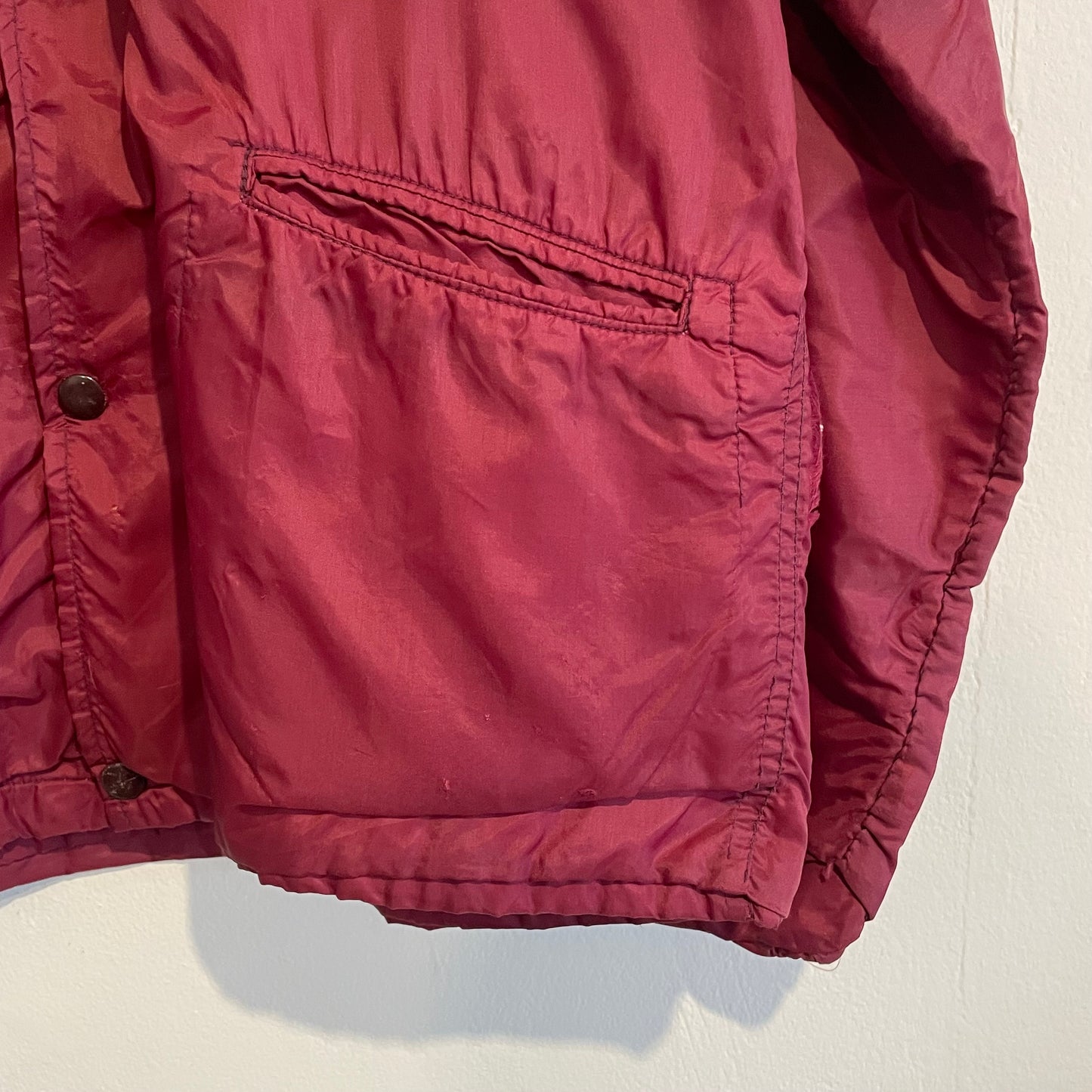 Y-Teen Jacket Sherry Maroon Patched Nylon