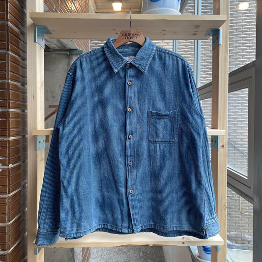 Wabash Stripe Shirt Long Sleeve Blue