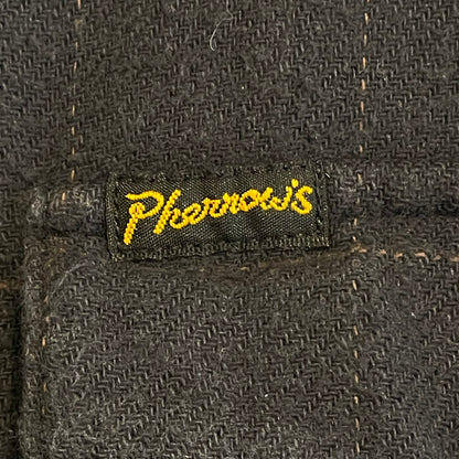 Plains Western Black Snap Button Shirt Heavy Cotton