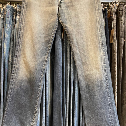 Light Wash Tapered Denim Jeans Italy