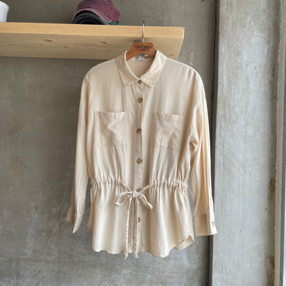 Drawstring Shirt Ivory