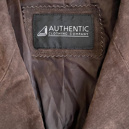 Whipstitch Genuine Leather Blazer Brown