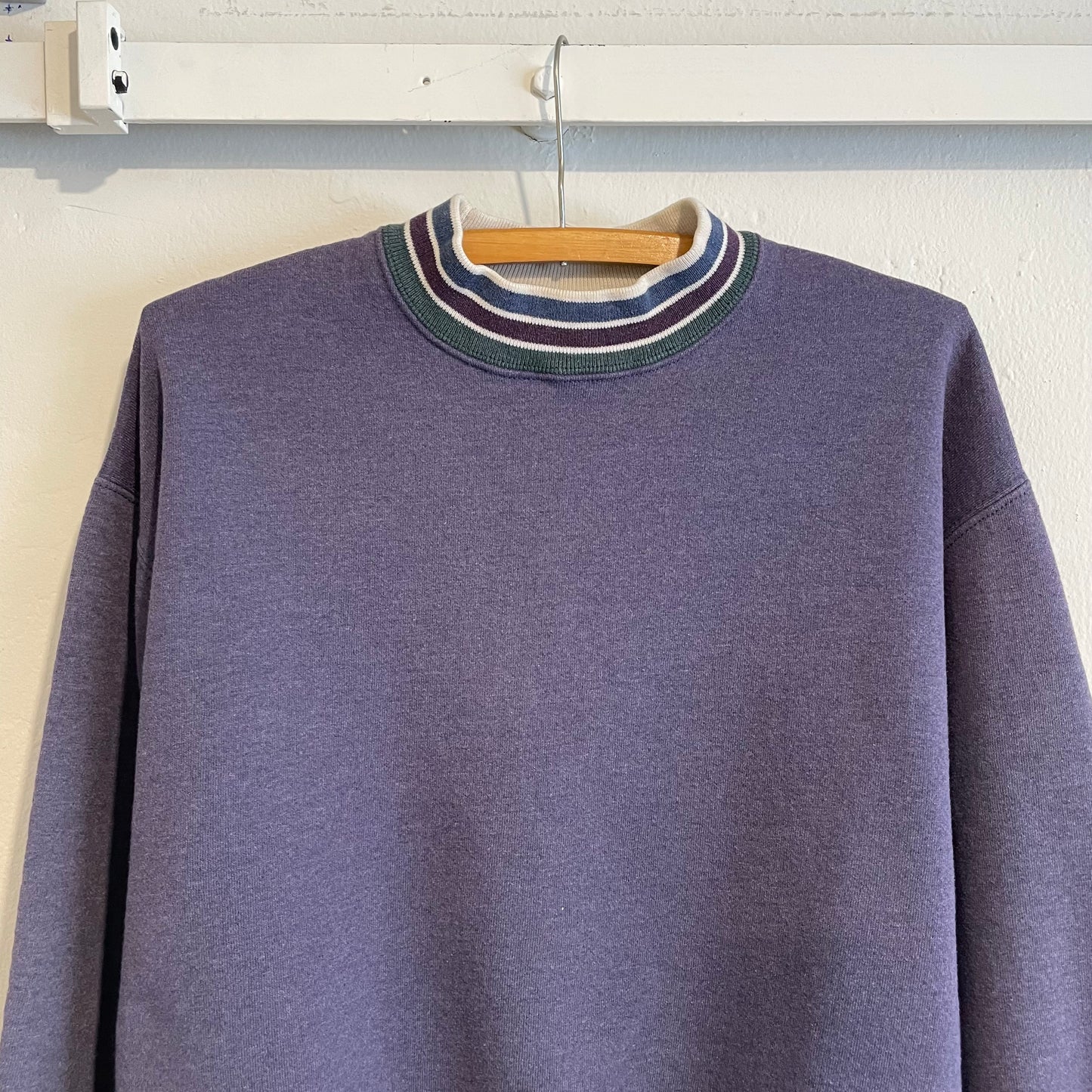 Lined Rib Sweatshirt Faded Purple