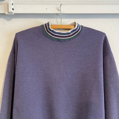 Lined Rib Sweatshirt Faded Purple